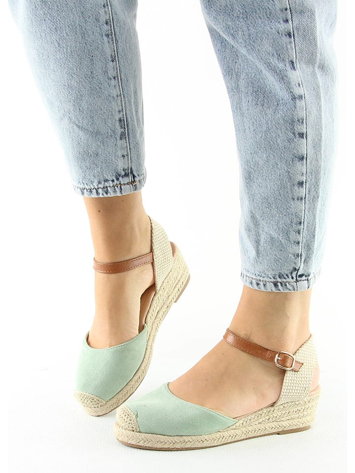 Sixth Sens Espadryle w kolorze miętowym na koturnie rozmiar: 40