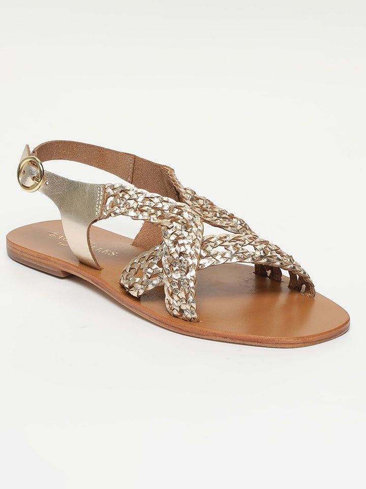 Les BAGATELLES Skórzane sandały "Nahuel" w kolorze złotym rozmiar: 40