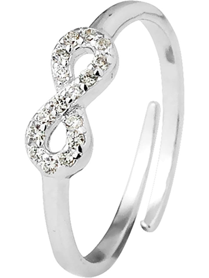 Srebrny pierścionek "Infini" z cyrkoniami