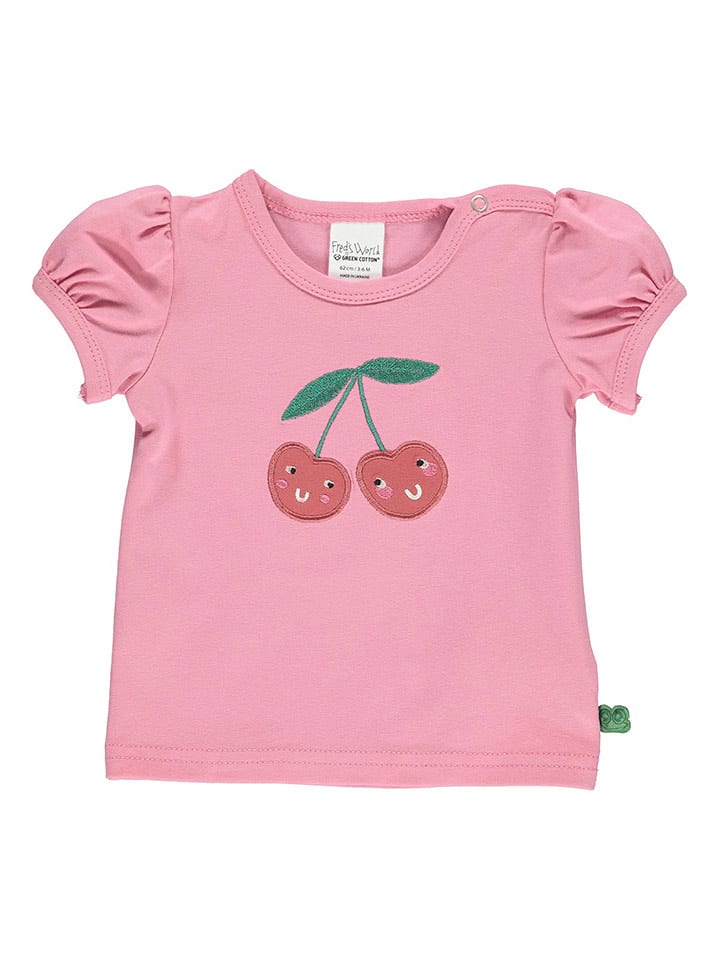 Fred´s World by GREEN COTTON Koszulka w kolorze różowym rozmiar: 68