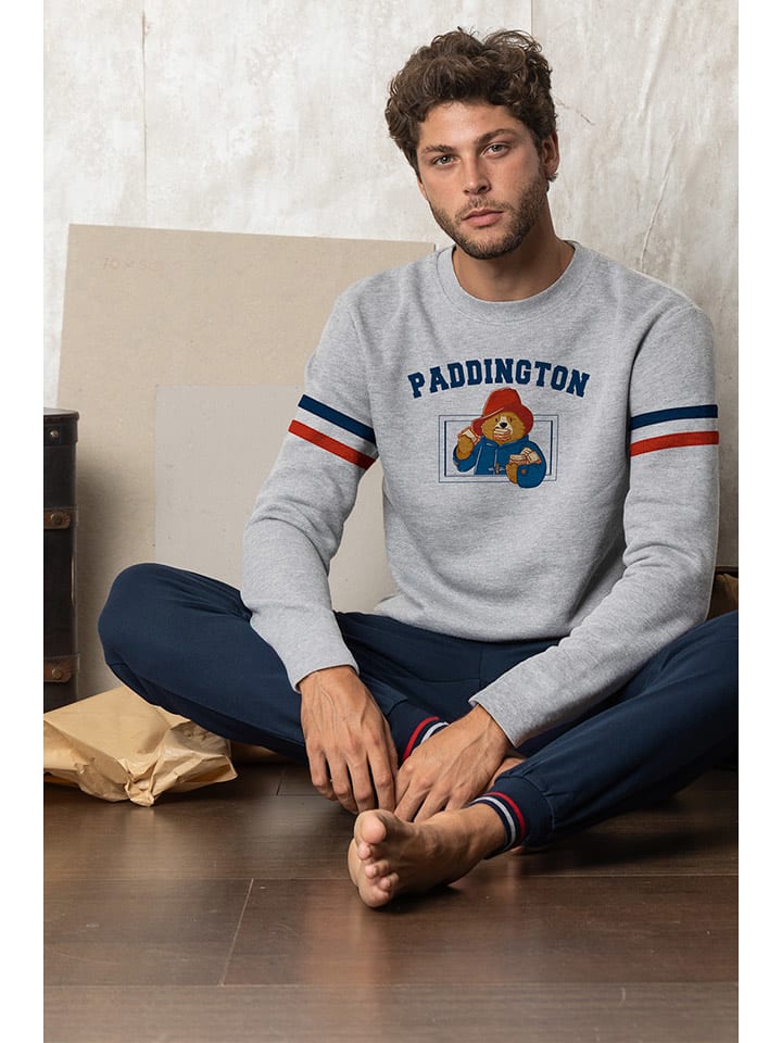 Paddington Piżama "Paddington" w kolorze szaro-granatowym rozmiar: L