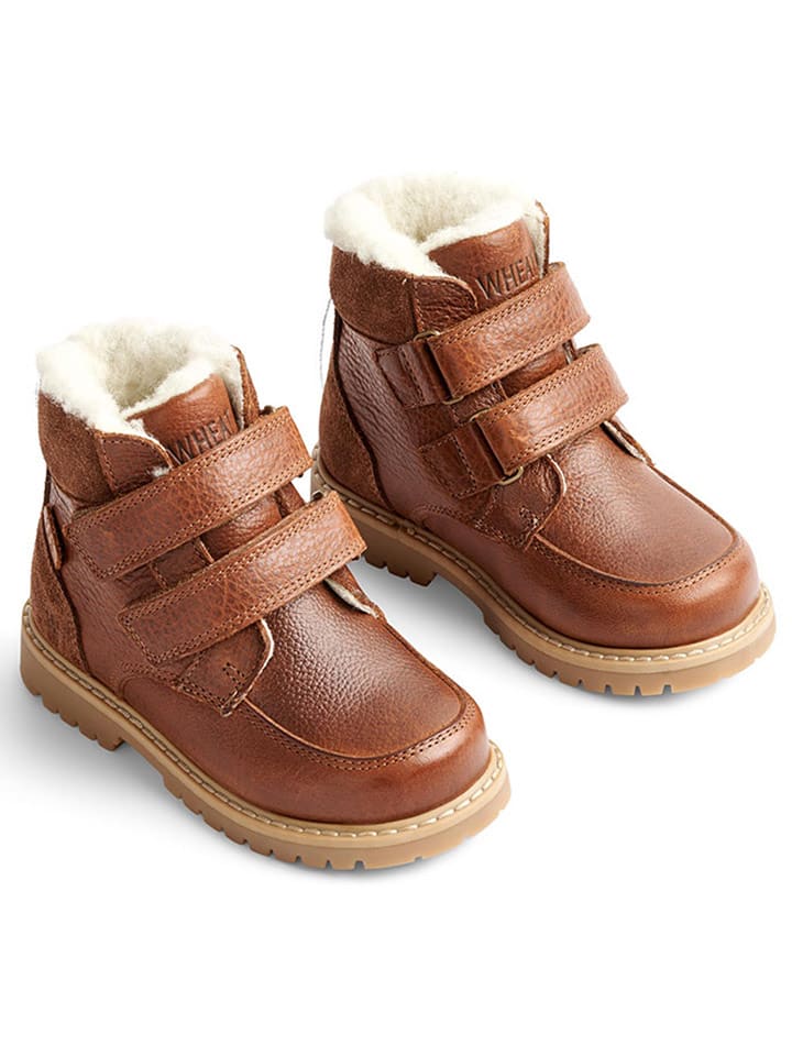 Wheat Skórzane botki w kolorze brązowym rozmiar: 32