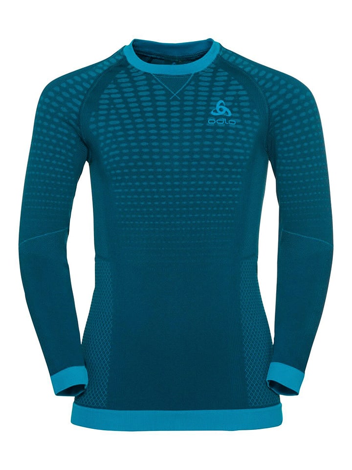 Odlo Podkoszulek funkcyjny "Performance Warm" w kolorze morskim rozmiar: 152/164