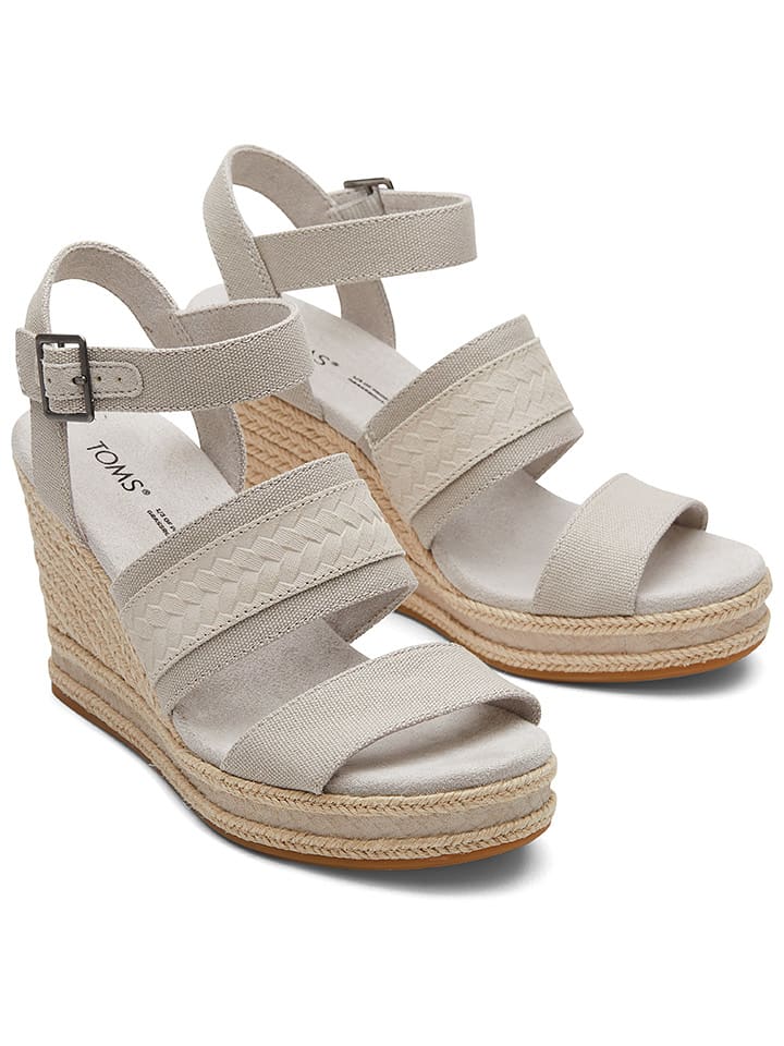 TOMS Sandały w kolorze szarym na koturnie rozmiar: 36,5