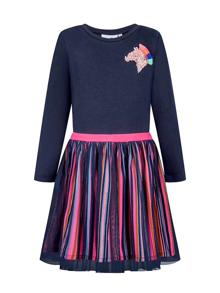 happy girls by Eisend Sukienka w kolorze granatowo-różowym rozmiar: 128