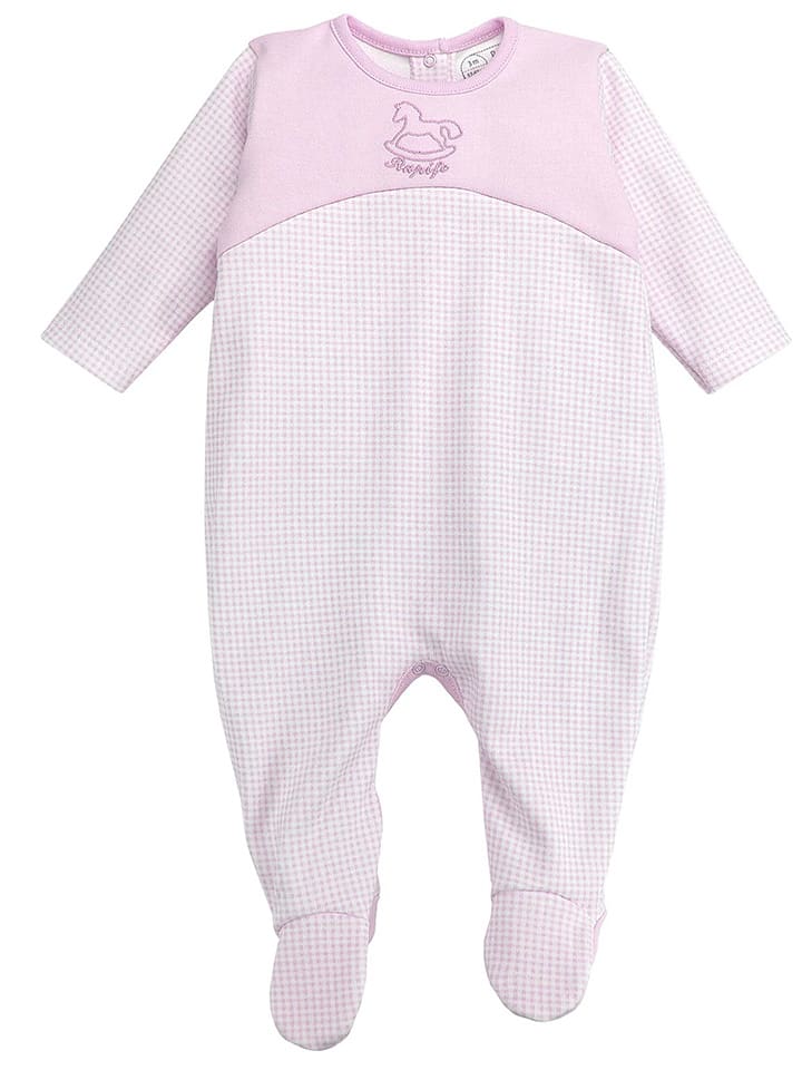 Rapife kids Śpioszki w kolorze jasnoróżowo-białym rozmiar: 56