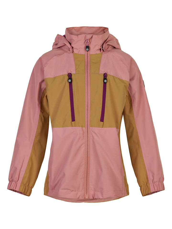 Kurtka przejściowa w kolorze jasnoróżowo-musztardowym