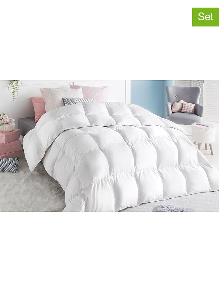 IDOMYA Essentials Puchowa kołdra zimowa w kolorze białym rozmiar: 140x200 cm