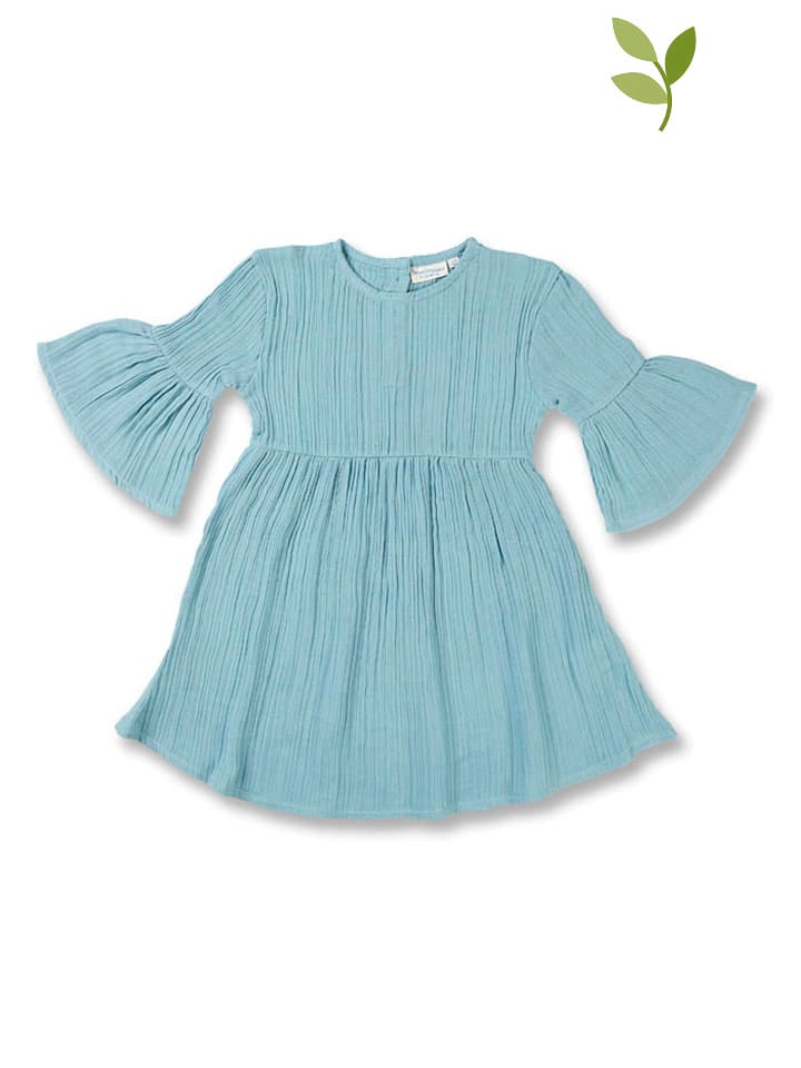 Sense Organics Sukienka muślinowa w kolorze błękitnym rozmiar: 110