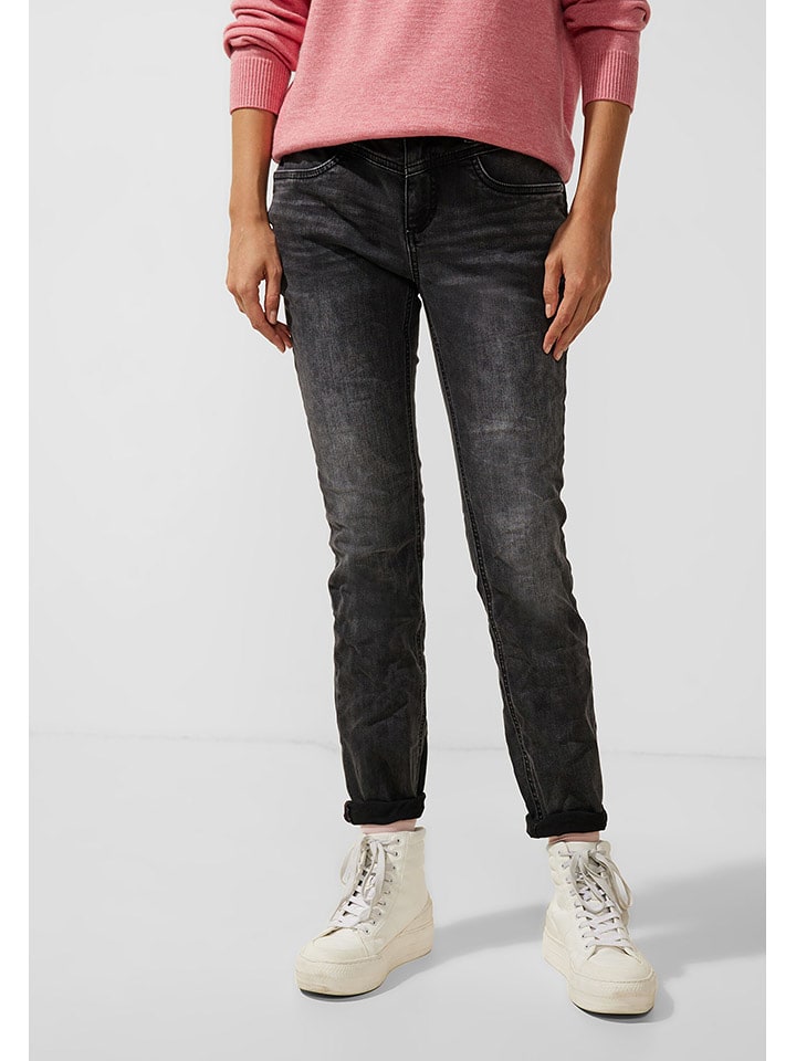 Street One Dżinsy - Slim fit - w kolorze antracytowym rozmiar: W33/L30