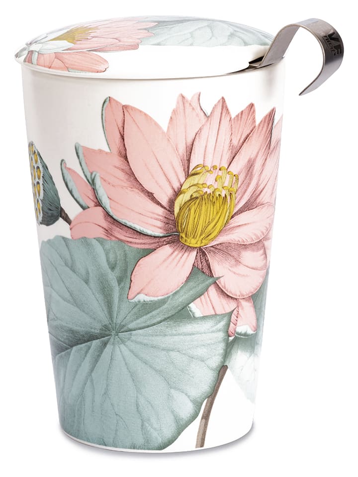 Eigenart Kubek "Teaeve - Padma" w kolorze jasnoróżowo-zielonym do herbaty - 350 ml rozmiar: onesize