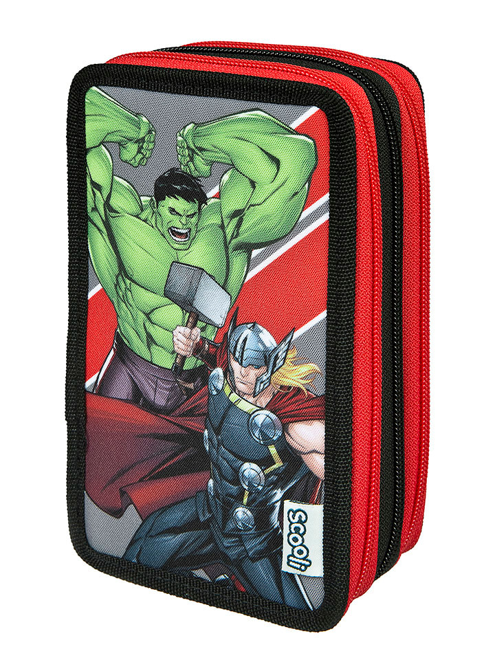 Avengers Piórnik w kolorze szarym ze wzorem - 20 x 13 x 7,5 cm rozmiar: onesize