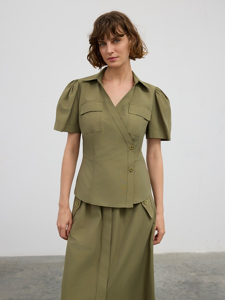 BGN Koszulka w kolorze khaki rozmiar: 38