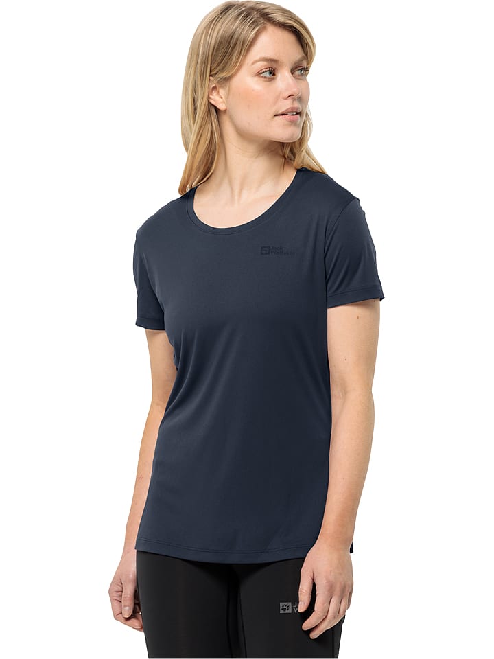 Jack Wolfskin Koszulka funkcyjna "Tech" w kolorze granatowym rozmiar: XS