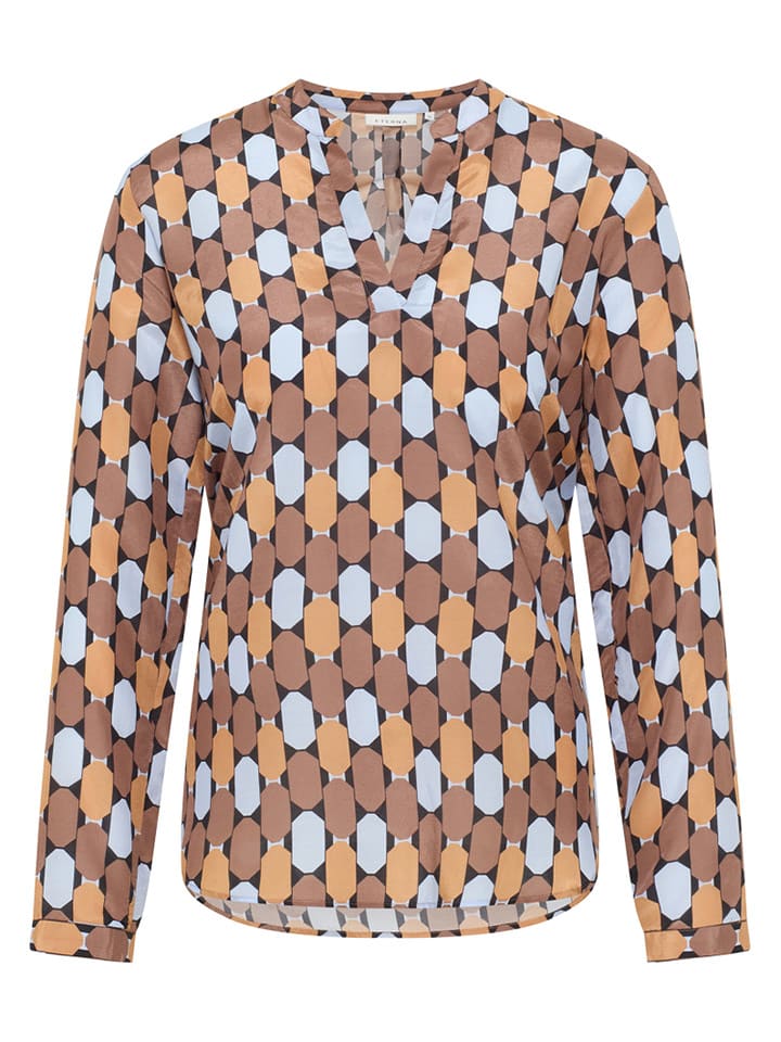 Eterna Bluzka w kolorze błękitno-brązowym rozmiar: 44