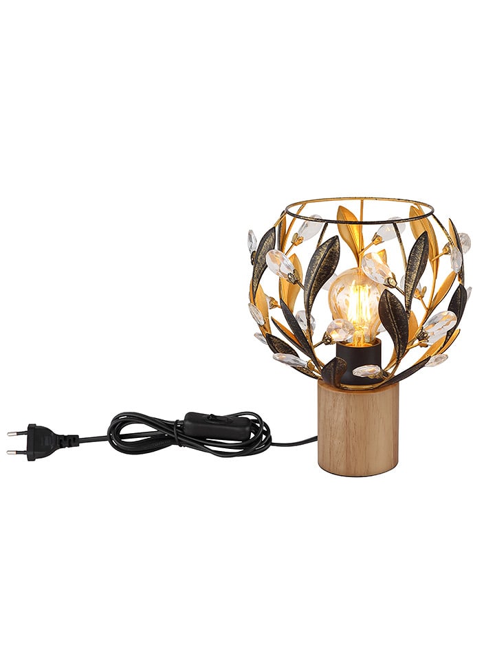 Globo lighting Lampa stołowa "Mika" w kolorze złoto-jasnobrązowym - wys. 25 x Ø 20 cm rozmiar: onesize