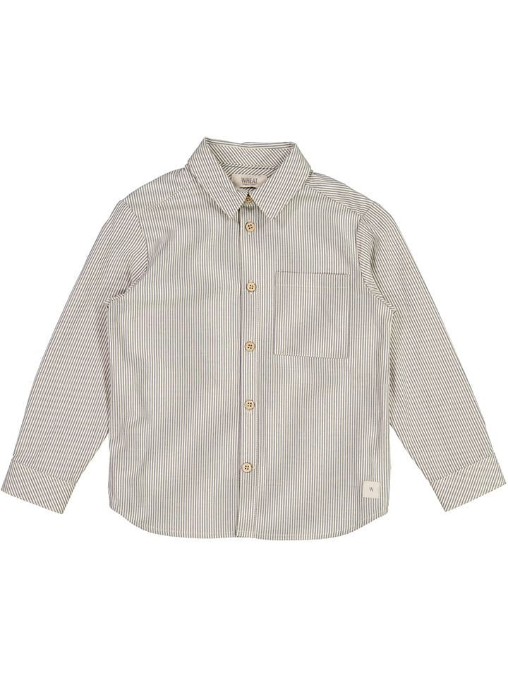 Wheat Koszula "Lasse" w kolorze kremowo-niebieskim rozmiar: 98