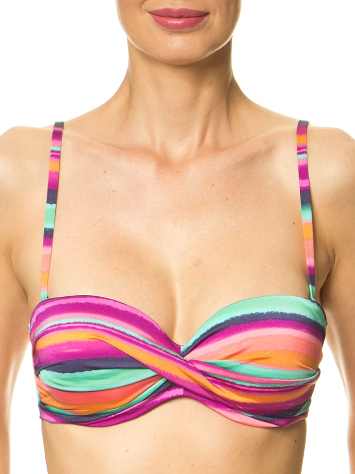 Biustonosz bikini z kolorowym wzorem