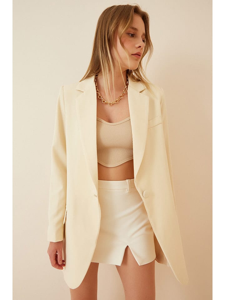 Hapiness Istanbul Blezer w kolorze beżowym rozmiar: 40