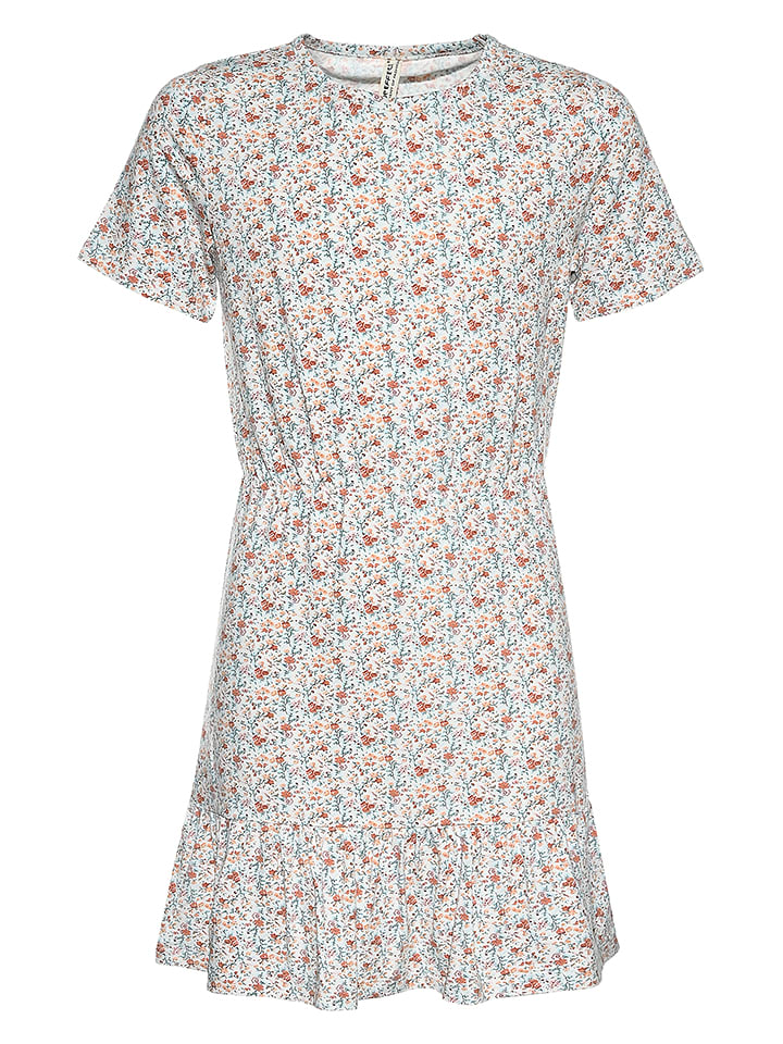 Sukienka w kolorze biało-pomarańczowym