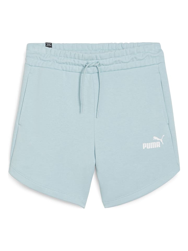 Puma Szorty dresowe "ESS 5" w kolorze błękitnym rozmiar: S