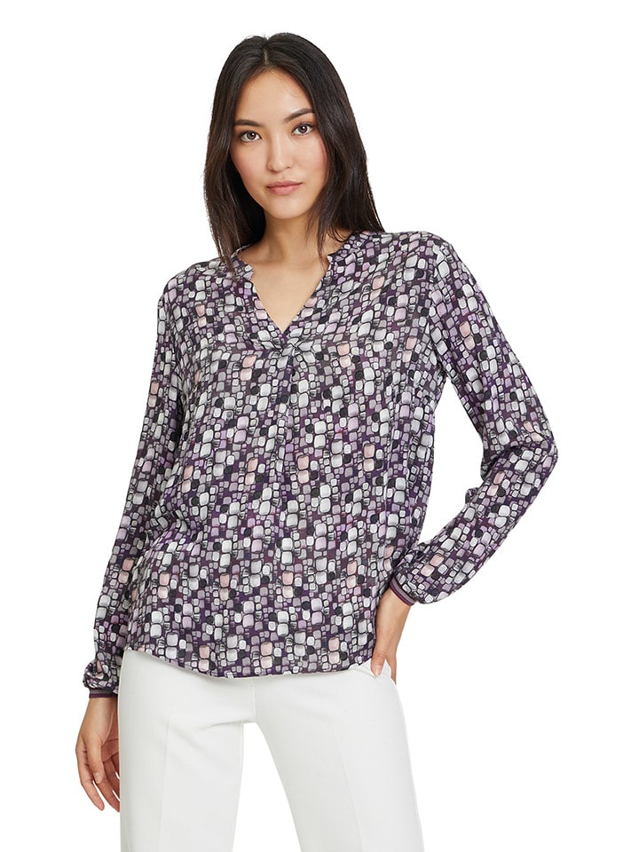 Betty Barclay Bluzka w kolorze czarno-fioletowo-szarym rozmiar: 46