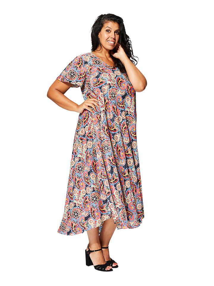 Aller Simplement Sukienka w kolorze granatowo-różowym rozmiar: 50/52