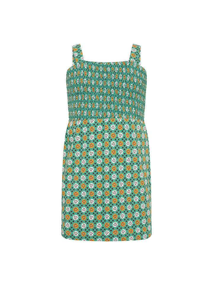 4funkyflavours Sukienka "Especially For You" w kolorze zielono-żółto-białym rozmiar: 122/128