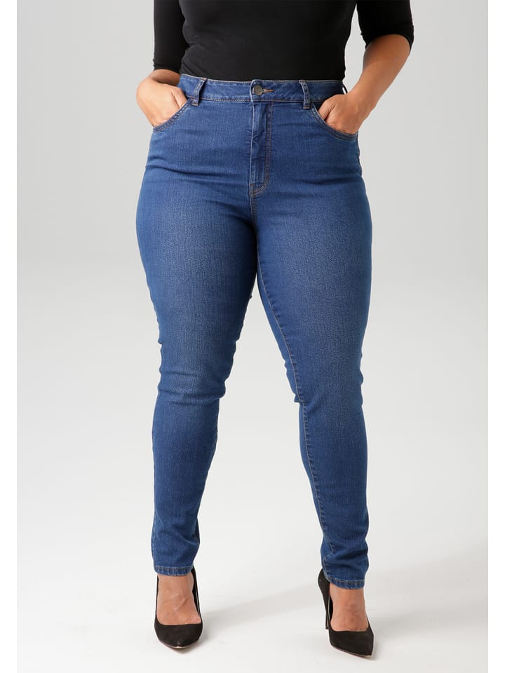 Aniston Dżinsy - Slim fit - w kolorze niebieskim rozmiar: 44