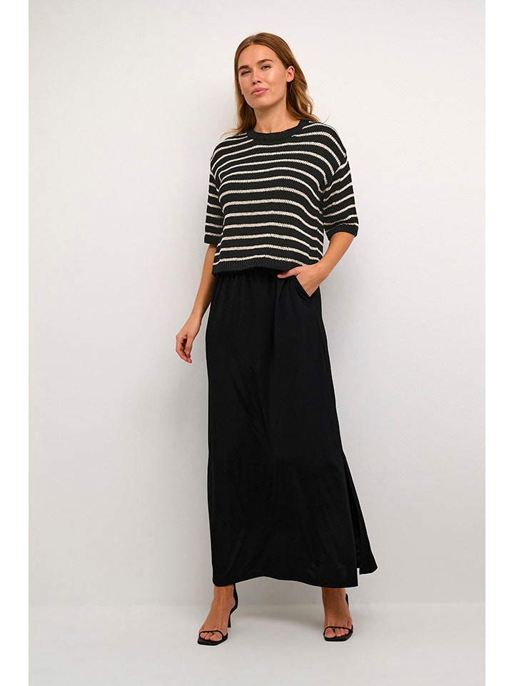 Kaffe Sweter w kolorze czarno-kremowym rozmiar: L