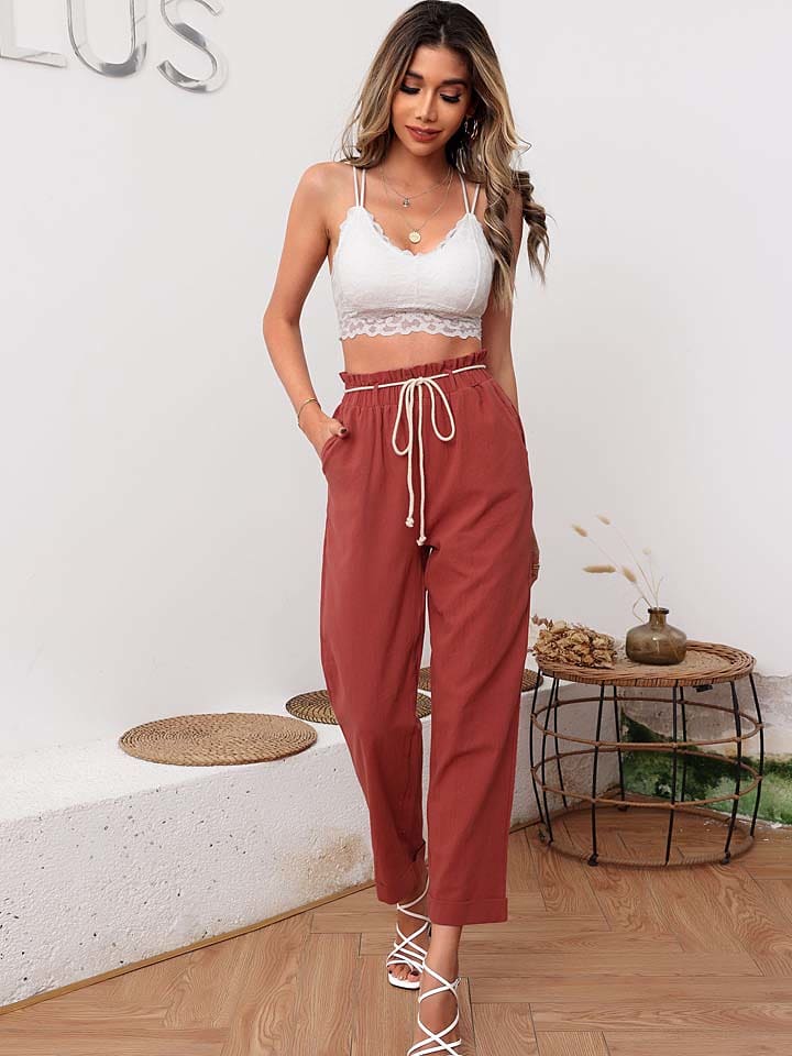 Spodnie w kolorze czerwonym