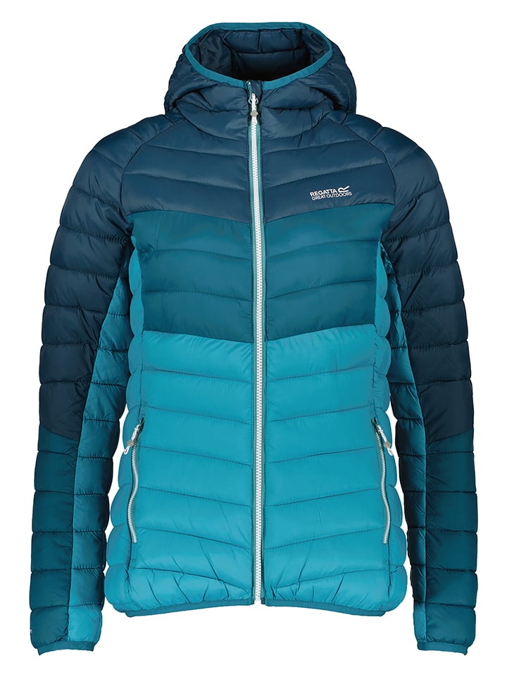 Kurtka pikowana w kolorze turkusowym