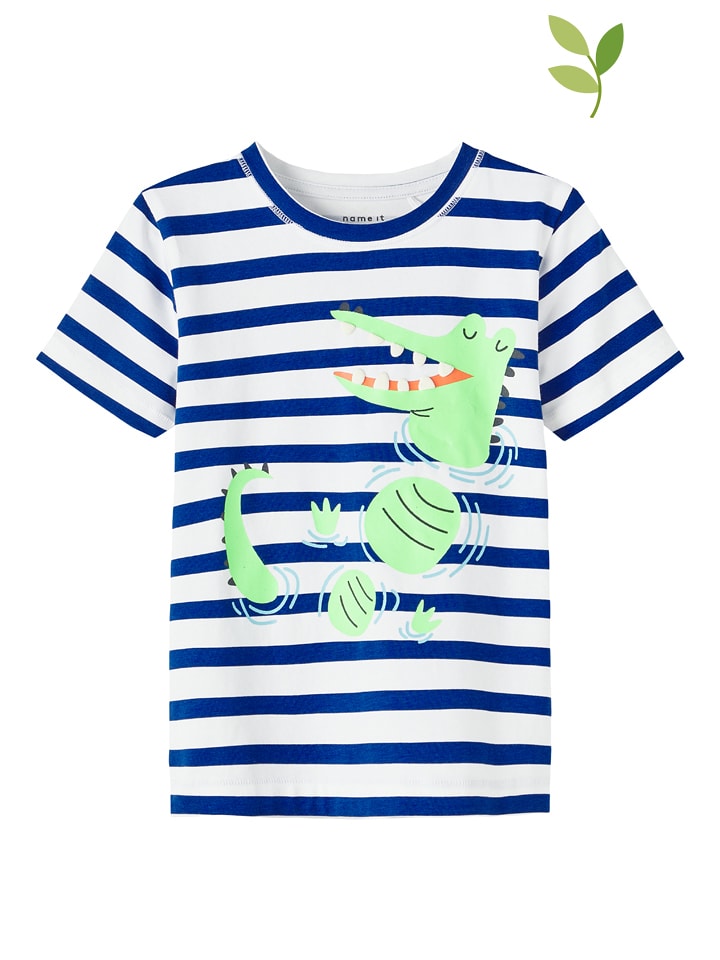 Koszulka w kolorze biało-granatowym