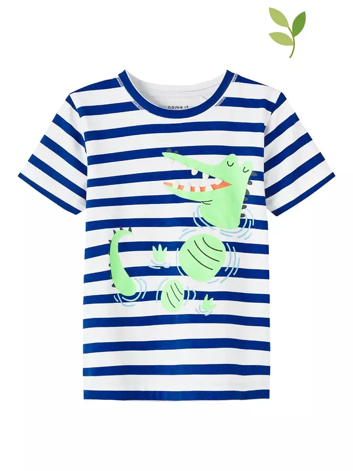 Koszulka w kolorze biało-granatowym