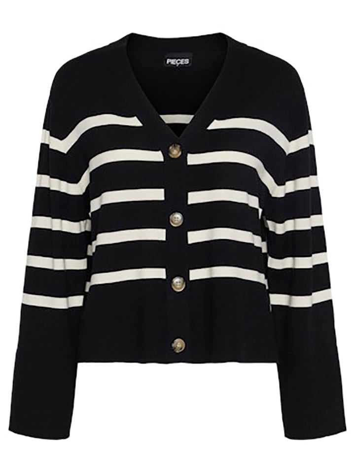 Pieces Kardigan w kolorze czarno-białym rozmiar: S