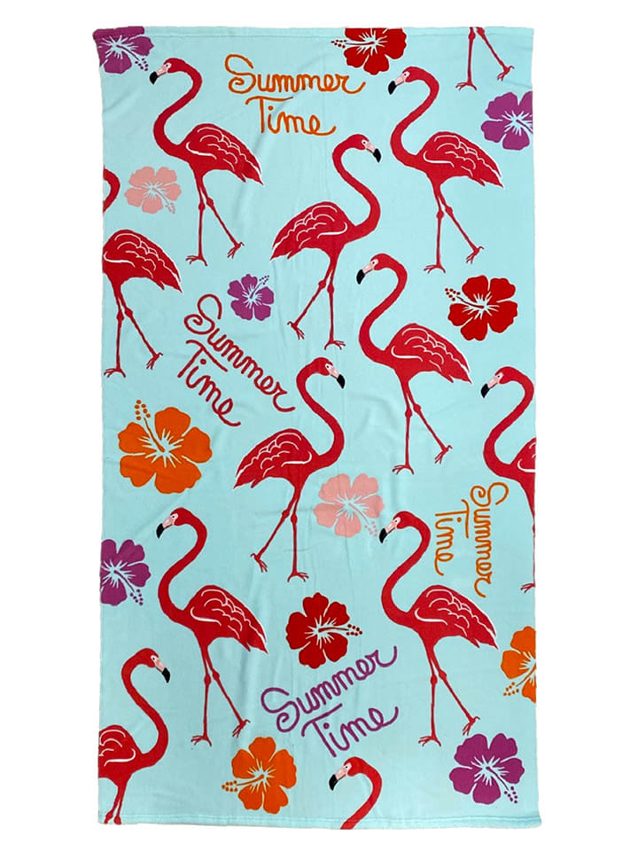 Le Comptoir de la Plage Ręcznik plażowy "Sabbia" w kolorze turkusowo-czerwonym - 170 x 90 cm rozmiar: onesize