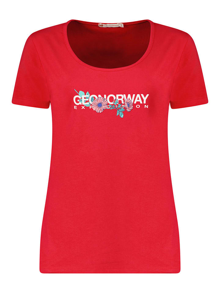 Geographical Norway Koszulka "Jele" w kolorze czerwonym rozmiar: L