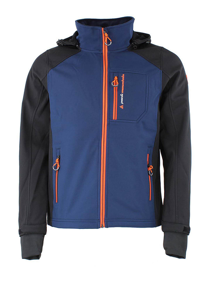 Kurtka softshellowa w kolorze granatowo-czarnym