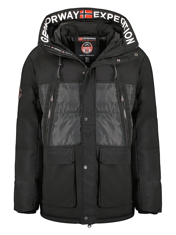 Geographical Norway Kurtka zimowa "Alegrou" w kolorze czarnym rozmiar: XXL