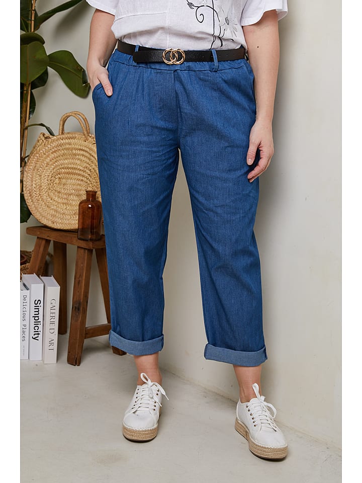 Curvy Lady Spodnie w kolorze niebieskim rozmiar: 40/42