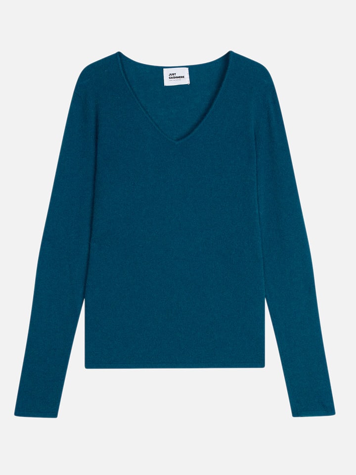 Just Cashmere Kaszmirowy sweter "Joan" w kolorze niebieskim rozmiar: M