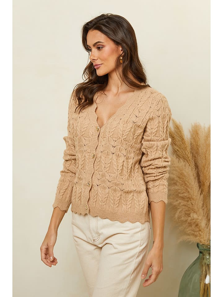 Soft Cashmere Kardigan w kolorze beżowym rozmiar: 38/40