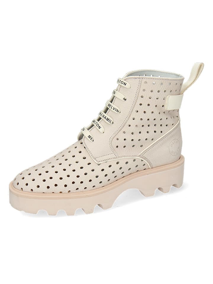 MELVIN & HAMILTON Skórzane botki "Megan 26" w kolorze kremowym rozmiar: 38