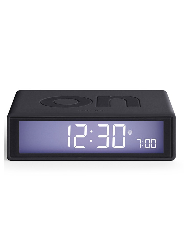 Lexon Budzik "Flip+" w kolorze ciemnoszarym - 10,4 x 3 x 6,5 cm rozmiar: onesize