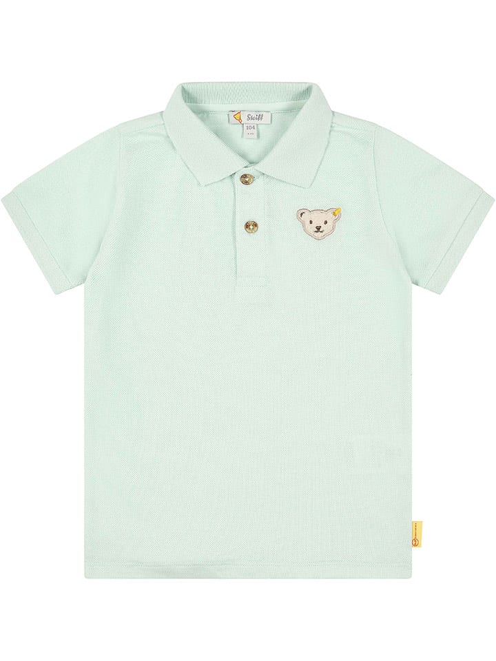 Steiff Koszulka polo w kolorze jasnozielonym rozmiar: 110