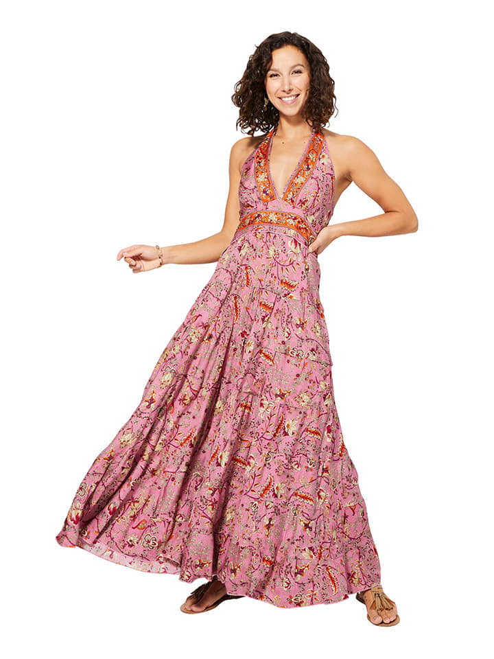 Aller Simplement Sukienka w kolorze jasnoróżowo-kremowo-pomarańczowym rozmiar: 34-40