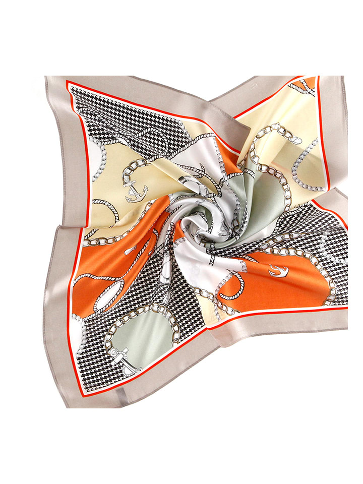 Jedwabna chusta ze wzorem - 50 x 50 cm