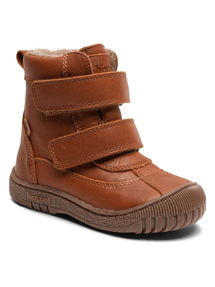 bisgaard Skórzane botki zimowe w kolorze jasnobrązowym rozmiar: 33