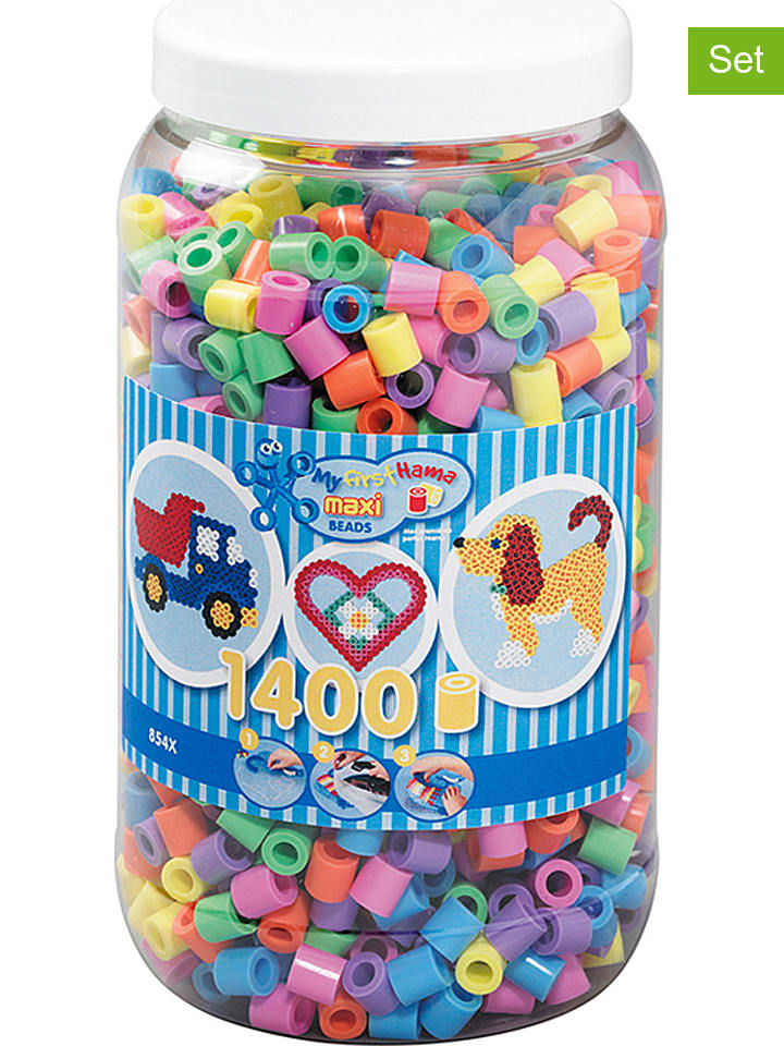 Hama 1.400-częściowy zestaw koralików "Pastel shades" do prasowanek - 3+ rozmiar: onesize