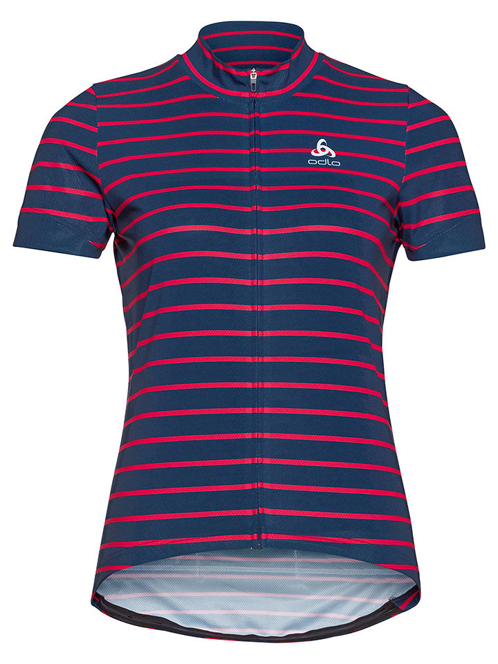 Odlo Koszulka kolarska "Essential" w kolorze różowo-granatowym rozmiar: XS